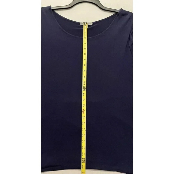 Green Envelope Women Blue Short Sleeve Top 3X - Picture 3 of 5